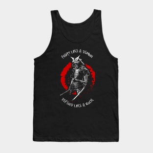 Fight like a demon. Defend like a rock. (Warrior Mindset) Tank Top